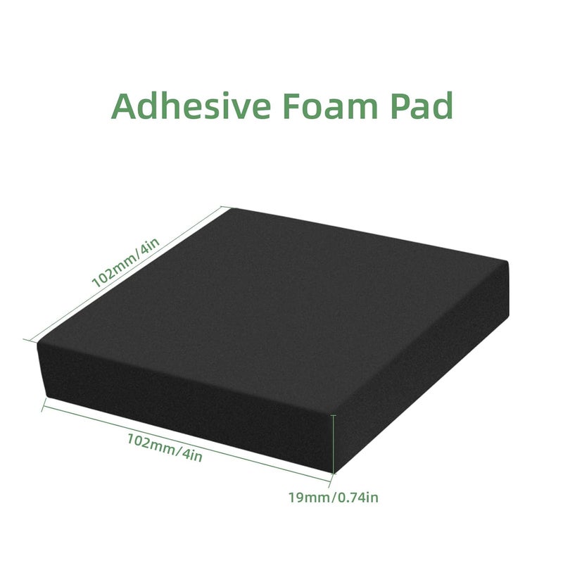 MXCELL 8Pcs Black EVA Foam Pad 4in x 4in x 3/4in High Density Closed Cell Foam Sheet Square Neoprene Rubber Insulation Padding Self Stick Anti-Slip Cushion for Crafts DIY Projects - Image 2